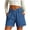 Blue, variant on Ziynglg Jean Shorts for Women High Waist Stretch Denim Shorts Summer Wide Leg Casual Jean Shorts Solid Color Shorts