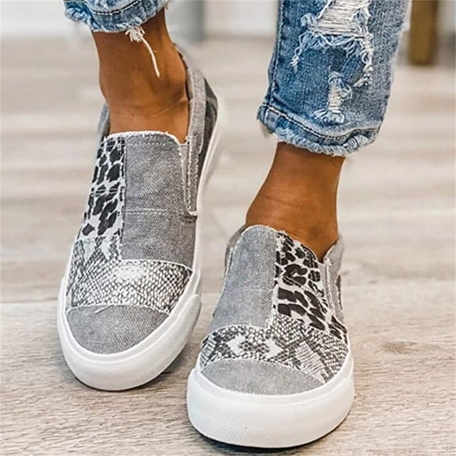 Espadrilles pour Femmes Liquidation Espadrilles Mode Bout Rond Antidérapantes Confortables à Enfiler Chaussures de Marche