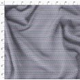 thumbnail image 4 of Soimoi Blue Velvet Fabric Stripe & Triangle Geometric Print Fabric by Yard 58 Inch Wide, 4 of 5
