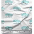 thumbnail image 1 of Soimoi Poly Georgette Fabric Tree Block Print Sewing Fabric Yard 52 Inch Wide, 1 of 3
