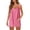 Pink, variant on Womens Spaghetti Strap Sundress Plus Size Athletic Sleeveless Short Dress Summer Casual Tennis Dresses with Pocket Purple, M