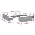 thumbnail image 4 of vidaXL 12 Piece Garden Lounge Set with Cushions Brown Poly Rattan, 4 of 4