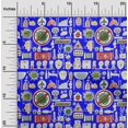 thumbnail image 2 of oneOone Polyester Spandex Lapis Blue Fabric Medical Doodle Sewing Craft Projects Fabric Prints By Yard 56 Inch Wide, 2 of 4
