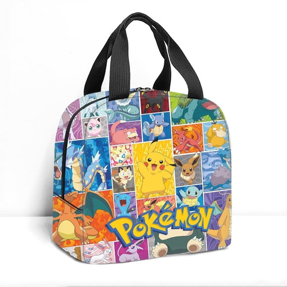 Pokemon Kawaii Bento Bag Pokemon Cartoon Breakfast Lunch Dinner Children's Bento Bag Pikachu Thermal Bento Student Picnic Bag