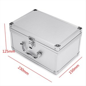 Boîte à outils en mousse Organisateur Valises en aluminium Boîtier pour -Boîtes à outils de stockage en cuivre 23X15X12.5Cm