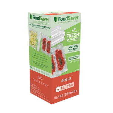 FoodSaver 11" x 16' Vacuum Sealer Rolls (27.9 cm x 4.87 m), 4 Pack