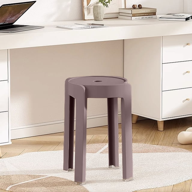 HOARBOEG Home Chairs Made Of Thick Plastic Can Be Stacked And Stacked. Dining Table Stools Windmill Stools High Round Stools Rubber Stools And Simples Chairs