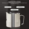 thumbnail image 3 of <p>Milk Pitcher Cup, 450ML Milk Frothing Pitcher 304 Stainless Steel Drip Free  For Home</p>, 3 of 7