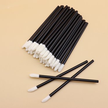 Trayknick 50 Pcs Brosse à Lèvres Rouge à Lèvres Jetable Baguettes Gloss Applicateur Bâton Outil de Maquillage Rouge Rose