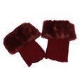 thumbnail image 3 of letairis Jambières en Crochet Tricot pour Chaussettes Tongs Couvre-Bottes Court Rétro Orthèse Protection Poignets Hauts Bas pour Femmes Bordeaux, 3 of 8