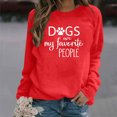 thumbnail image 2 of IROINID Économies Hauts à Manches Longues pour Femmes T-shirt Imprimé Blouse Col Rond Hauts de Détente Chandail en Molleton, Rouge, 2 of 4
