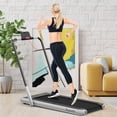 thumbnail image 2 of SuperFit 2.25HP 2-in-1 Folding Under Desk Treadmill W/Speaker Controller APP, 2 of 9