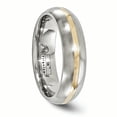thumbnail image 4 of Edward Mirell Titanium and 14K Yellow Brushed 6mm Band Size 9, 4 of 4