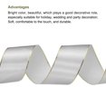 thumbnail image 3 of Unique Bargains 1 1/2 Inch 25 Yard Wide Satin Ribbon with Gold Edges Grosgrain Fabric Ribbon for Gift Wrapping, Silver, 3 of 7