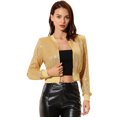 thumbnail image 1 of INSPIRE CHIC Women's Sequin Sparkle Open Front Cardigan Coat Zipper Cropped Bomber Jacket Yellow L, 1 of 7