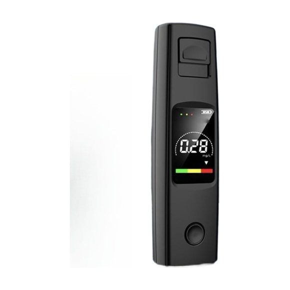 Portable Breathalyzer Non-Contact Tester With HD Color Screen And Voice Alarm, Rechargeable Type-C Digital Detector For Measurement, Black(black)