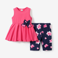 thumbnail image 1 of PatPat Sweet Girls 2pcs Plants and Floral Polyester/Cotton Set, 1 of 5