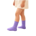 thumbnail image 1 of Solid Color Mid-Leg Socks for Boys and Girls, Princess Style Comfortable Loose Socks, Baby Socks, Student Sports Socks, 1 of 6