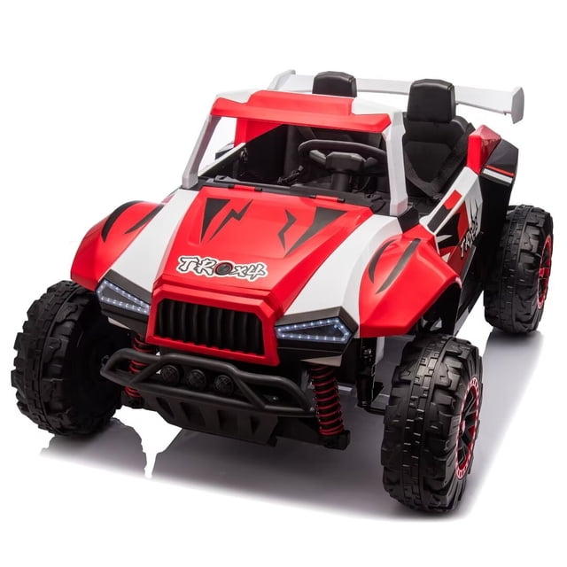 LISUEYNE 24V Two-Seater Kids Ride-On Electric Police Car with Parental Control, Four-Wheel Suspension, Megaphone, Power Display, Bluetooth, MP3, USB/TF, Music, LED Lights for Kids, Black