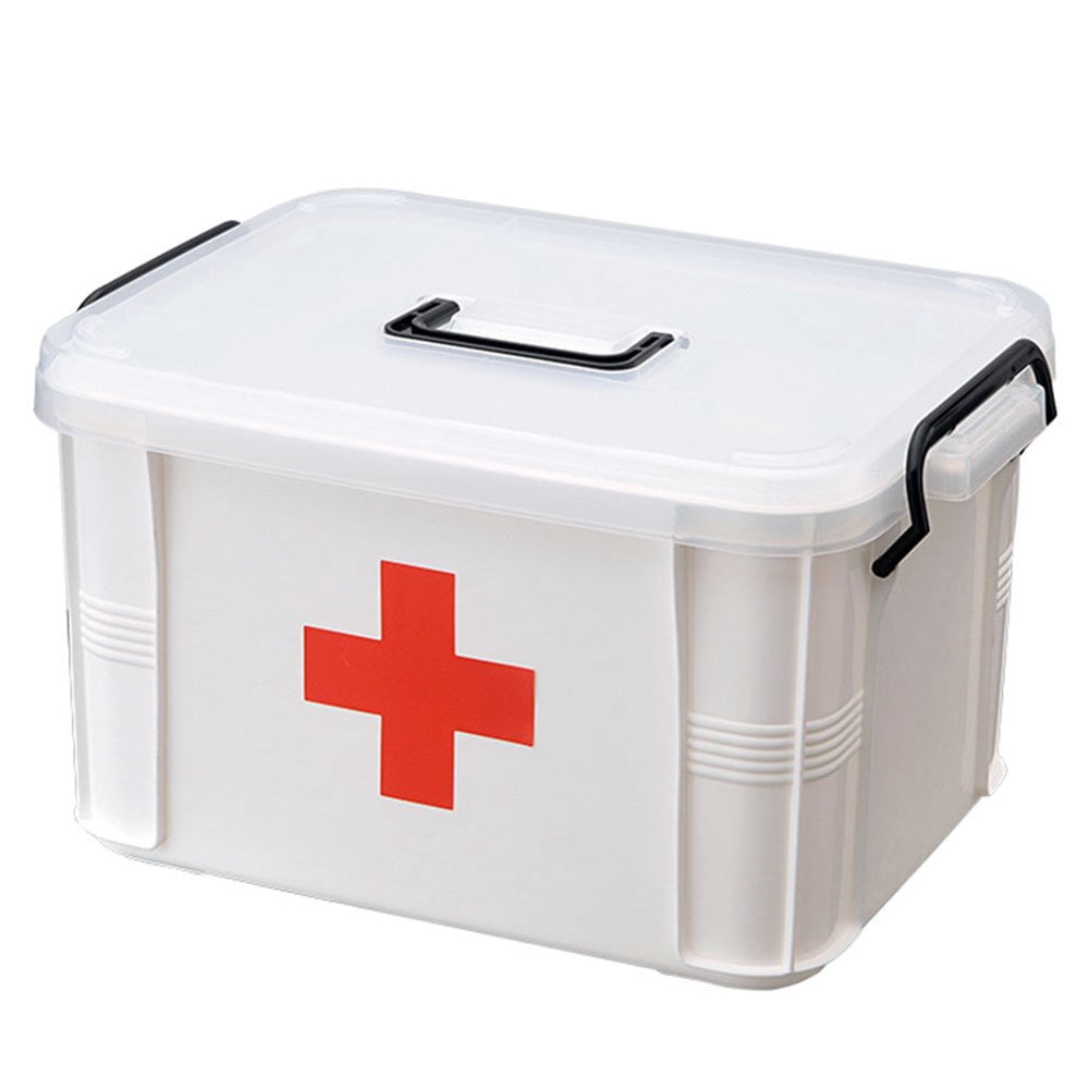 MesaSe First Aid Kit Portable Emergency Box Plastic Medicine Storage Box Travel Medicine Box