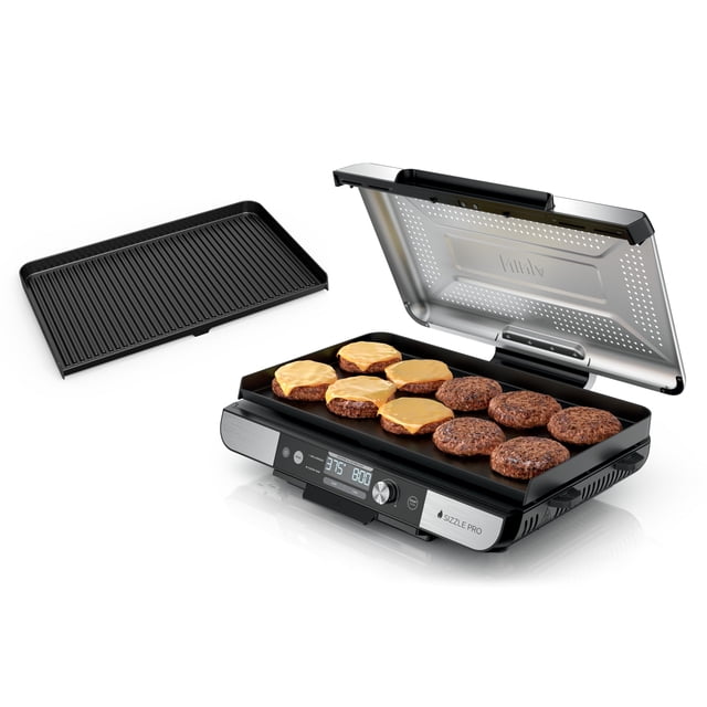 Indoor Griddle + Grill Ninja Sizzle Pro XL 20-inch Silver GX101