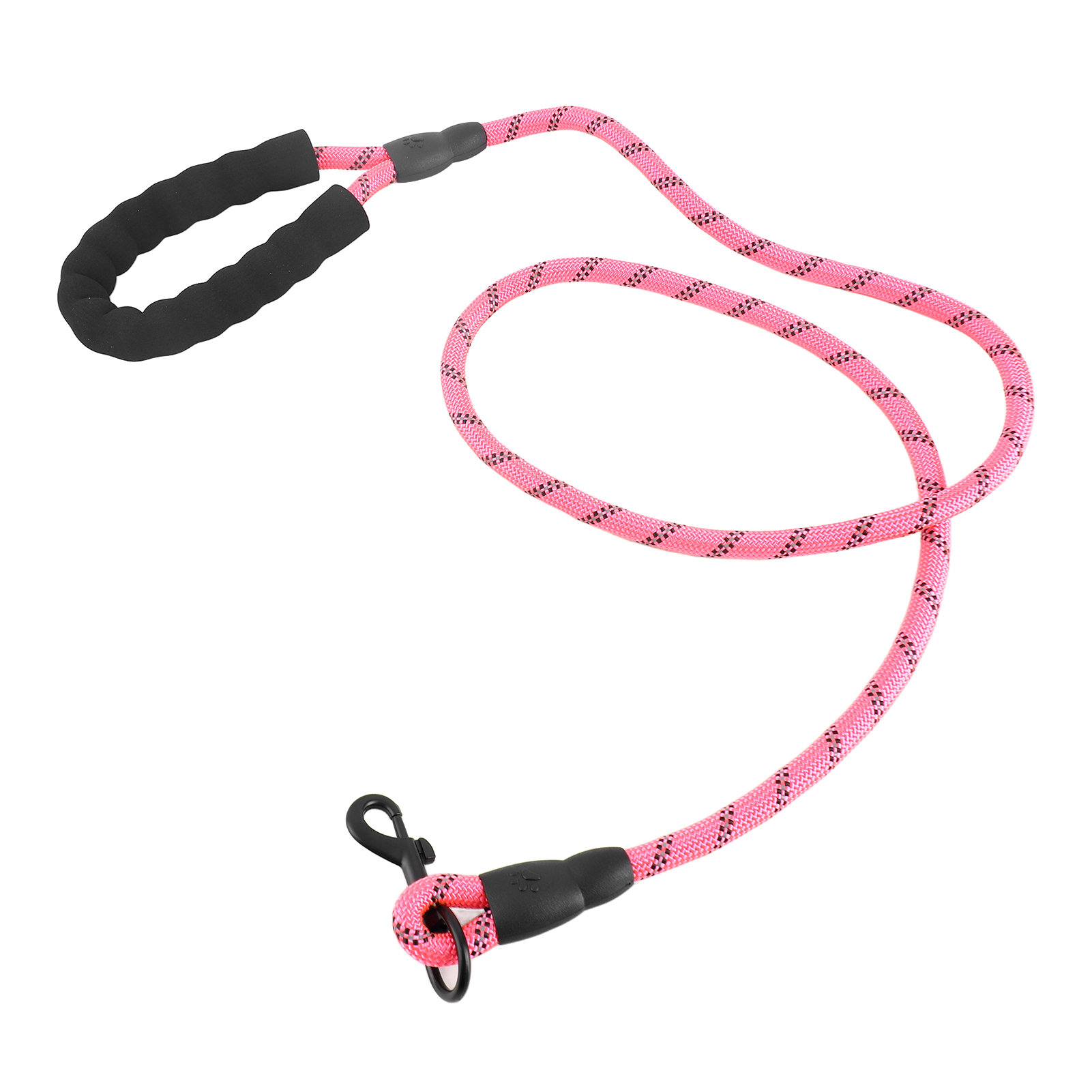 5ft Reflective Dog Leash Strong Dog Leash with Comfortable Padded Handle Traction Rolled Dog Leads Anti-Slip Handle Dog Leash Rope for Large and Medium Pets