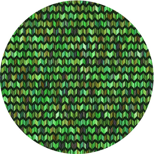 Ahgly Company Machine Washable Indoor Round Transitional Dark Forest Green Area Rugs, 5' Round