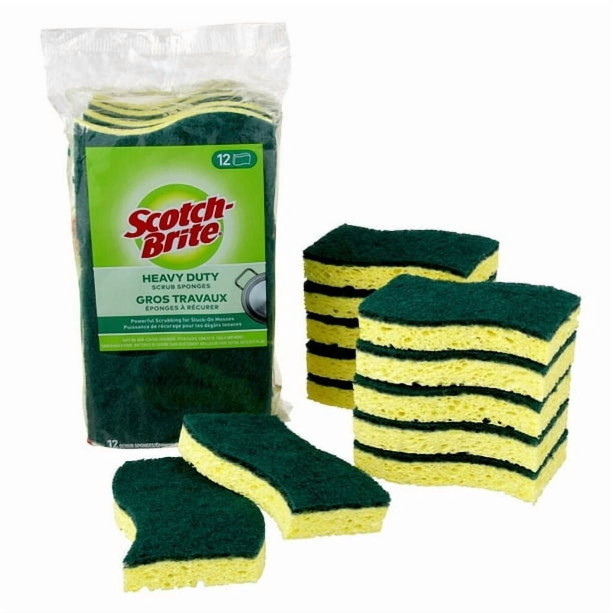 Scotch-Brite Heavy Duty Scrub Sponge, 12/pack, Scotch-Brite® HD-12-9-CA