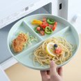 thumbnail image 3 of YAOMOBB Assiettes Compartimentées Épaissies Contrôle des Portions Assiettes Compartimentées pour le Souper Compatibles Micro-Ondes Réutilisables Assiettes de Pique-Nique, 3 of 5