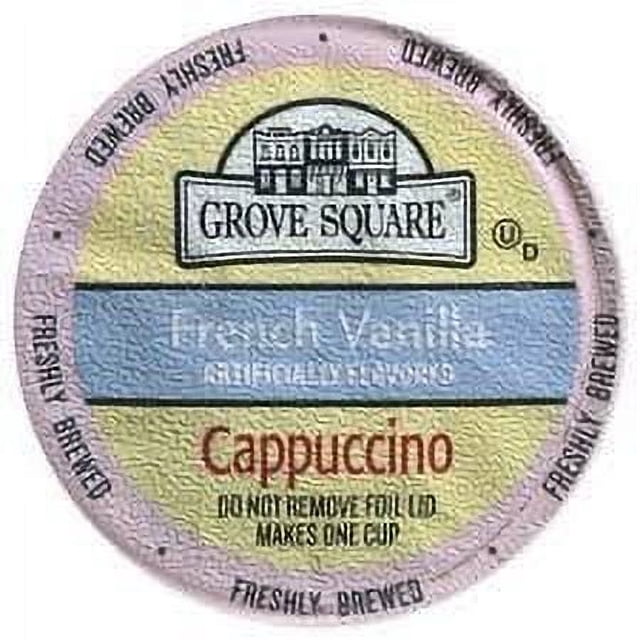 Grove Square Cappuccino Vanille Française Capsules de Café K-Cup - 96 Unités (4 Boîtes de 24 K-Cups)