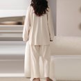 thumbnail image 5 of Yuyuzo Ensemble de Pyjama pour Femmes 2 Pcs Col Ras du Cou Manches Longues Haut à Enfiler Vêtement de Nuit Pantalon à Jambe Grand Ensembles de Pjs Tenue d'Intérieur, 5 of 5