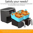 thumbnail image 4 of 2Pcs Air Fryer Silicone Pot with Handle Reusable Air Fryer Liner Heat Resistant Air Fryer Silicone Basket Rectangle Baking Pan Air Fryer Accessories Liners for Double Basket Air Fryer Ove, 4 of 11