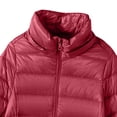 thumbnail image 4 of RKSTN Puffer Jacket Womens Lightweight Removable Hood Lightweight Down Jacket Mid-length Plus Size Zipper Thin Jacket with Pockets, 4 of 7
