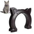 thumbnail image 4 of Porte Intérieure de Chat, Installation Facile ABS Porte Décorative de Trou de Chat pour le Mur Blanc, Noir, Brun, 4 of 8