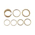 thumbnail image 2 of EGNMCR Rings 7pcs Fashion Retro Style Joint Ring Personalized Hip hop Design Ring Set Popular ring, 2 of 3