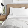 thumbnail image 4 of Purity Home 100% Cotton Twin Percale Bedsheet Set, 400 Thread Count Breathable, Super Soft, Cool & Crisp, 3-Piece, White, 4 of 4