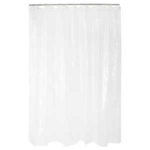 Shower Curtain Liner Transparent Waterproof Shower Curtains 180 x 180cm Heavy Duty PEVA Shower Liner with 12 Hooks Clear Shower Curtain Liner for Bathroom Shower Bathtub