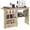 Natural Wood, variant on HOMCOM Folding Sewing Table Mobile Sewing Machine Cabinet with Shelf White