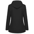 thumbnail image 3 of Jackets Women Solid Rain Jacket Outdoor Plus Waterproof Hooded Raincoat Windproof Jackets Solid Outwear Womens Spring Jacket on Clearance, 3 of 4