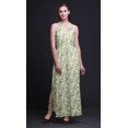 thumbnail image 3 of Bimba Robe Longue de Soirée Imprimée pour Femmes, Col Rond, Fentes Latérales, Grande Taille, 3 of 6
