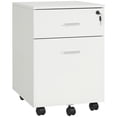 thumbnail image 1 of Vinsetto Locking 2 Drawer File Cabinet Rolling Filing Cabinet with Wheels, 1 of 10