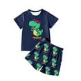 thumbnail image 1 of MIASHUI Ensembles et Ensembles pour Garçons Imprimé Dinosaure T-Shirt à Manches Courtes Col Ras du Cou et Ensemble de Shorts pour Tenue Décontractée Âges 4-12 pour Activités Quotidiennes et de Plein Air, 1 of 3