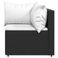 thumbnail image 5 of vidaXL 3 Piece Garden Lounge Set with Cushions Black Poly Rattan, 5 of 5