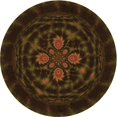 thumbnail image 1 of Ahgly Tapis d'Intérieur Lavable en Machine Carré Transitionnel Brun Bronze Foncé, 3 Pieds Carré, 1 of 7