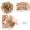 thumbnail image 3 of Hair Extension Wrap Messy Hair Bun Curly Heat Ponytail Hairpiece,Yellow Pullover Toupee, 3 of 3