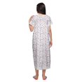 thumbnail image 3 of Moomaya Printed Sleepwear Cotton Ruffled Border Womens Maxi Nightdress, 3 of 5