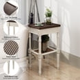thumbnail image 4 of COZAYH French Country Accent End Table, Wood Tray Top Side Table, Brown & White, 4 of 11