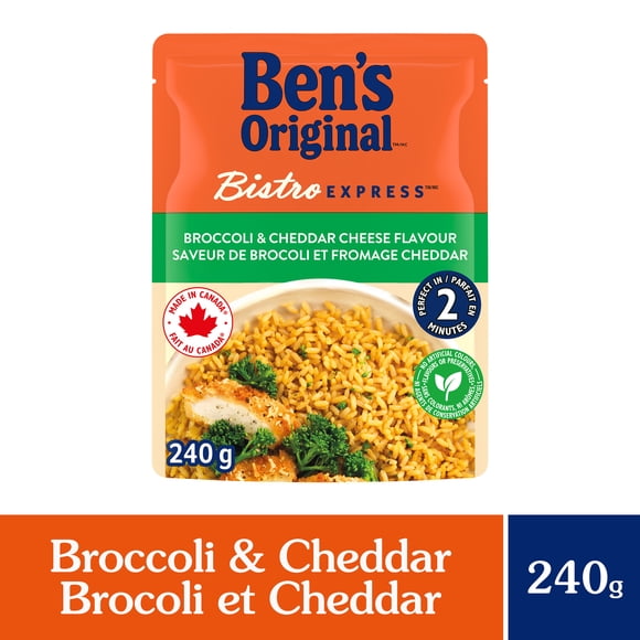 BEN'S ORIGINAL BISTRO EXPRESS Broccoli & Cheddar Rice Side Dish, 240g Pouch