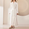 thumbnail image 2 of MeetoTime Women's Full Length Robe, Warm and Cozy Fleece Bathrobe, Unisex Man Woman Robe Loungewear, 2 of 6
