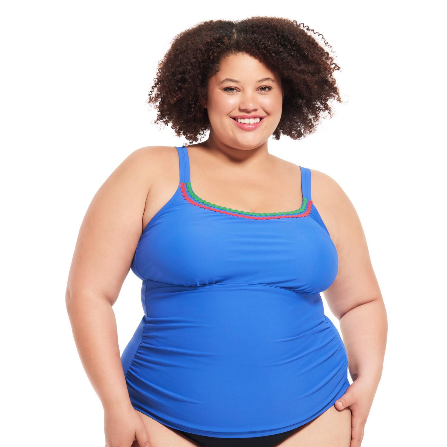 Krista Plus Tankini D-Cup Haut de maillot de bain tankini à encolure dégagée pour femme
